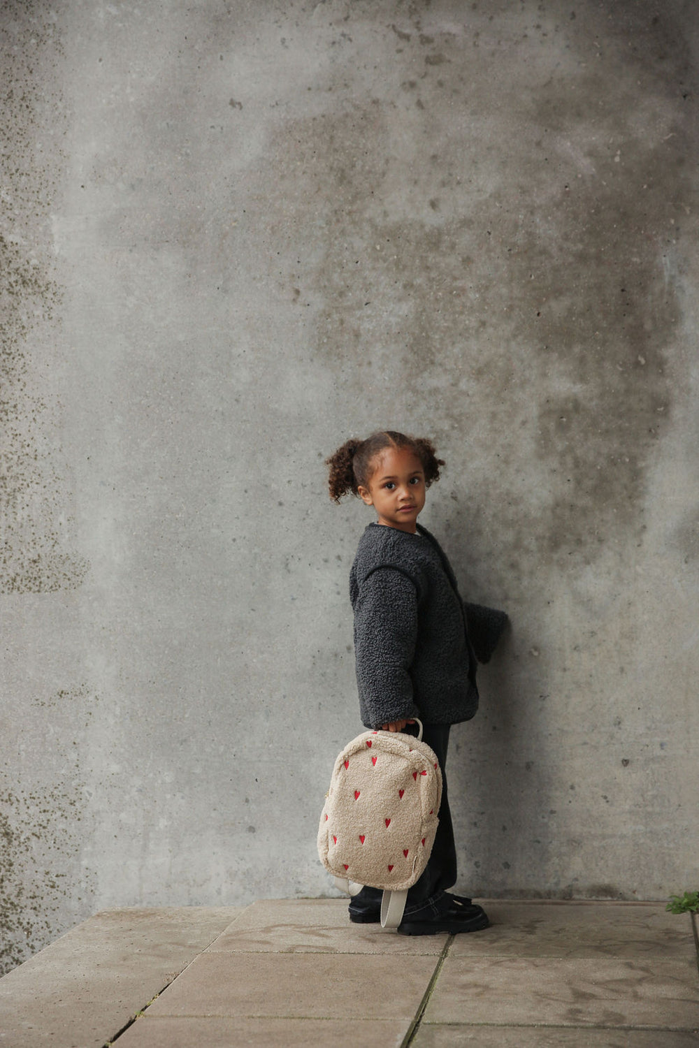 Teddy Mini Rugzak | Ecru Hearts