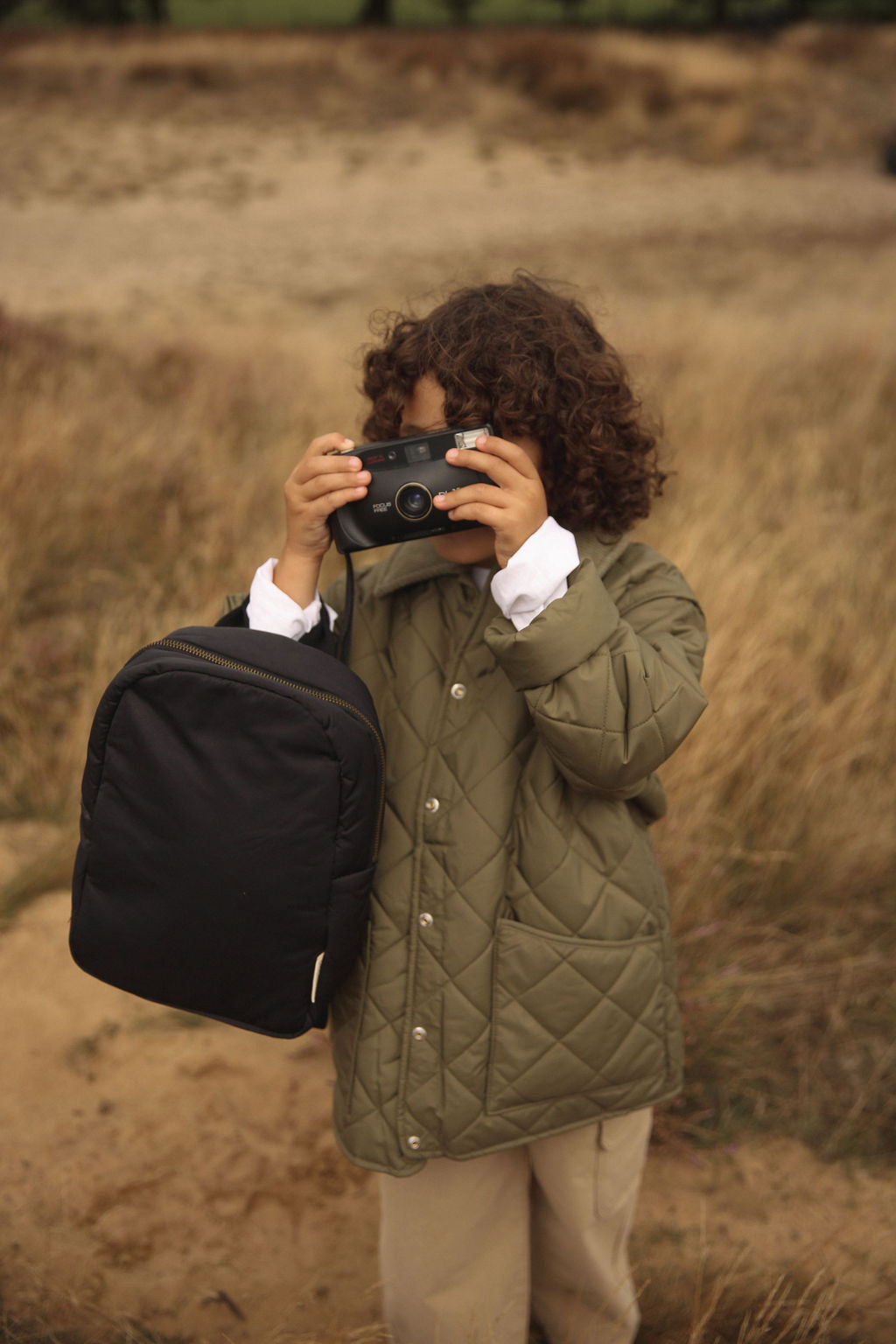 Matelassé Mini Sac à dos | Noir