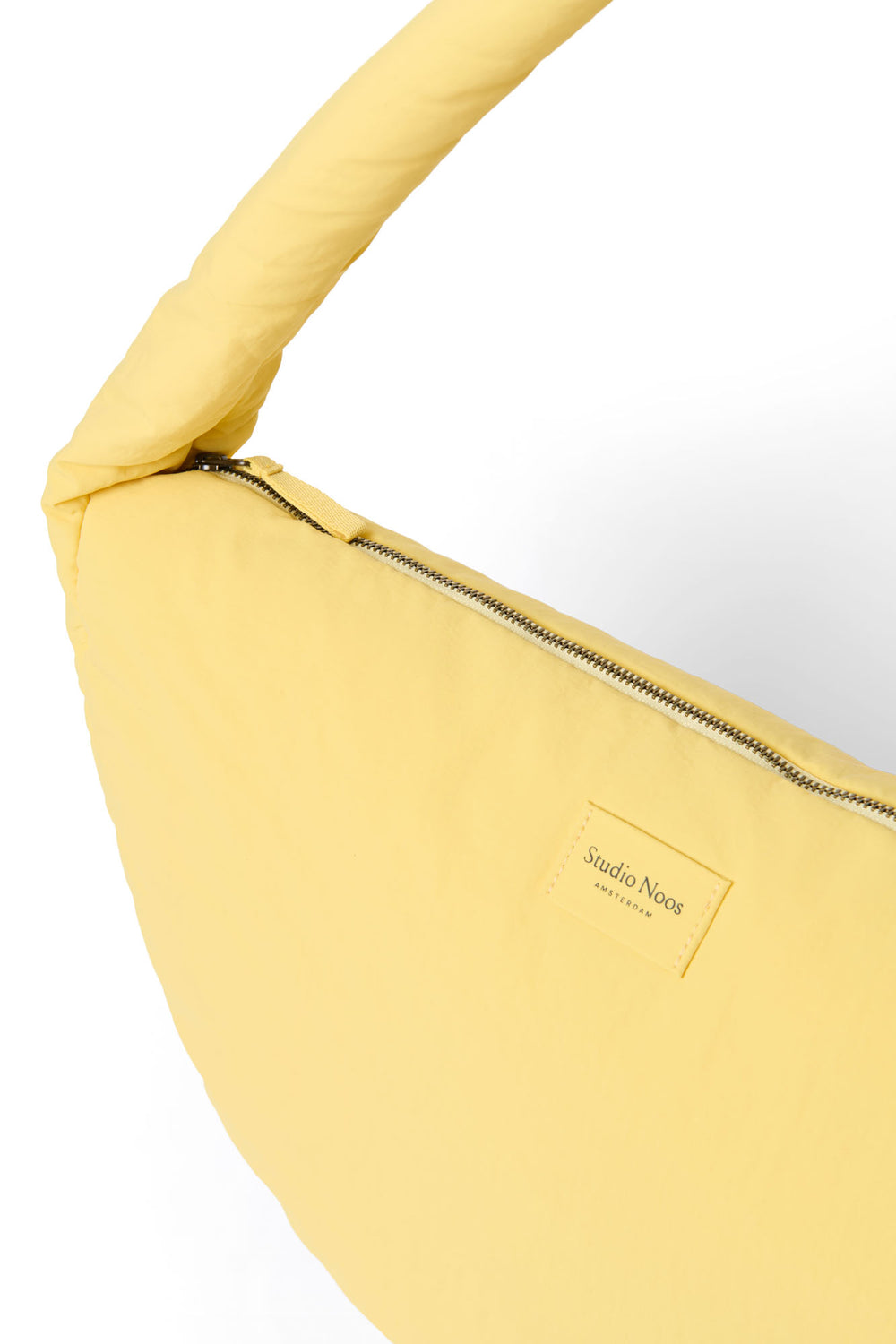 Textured Puffy Cross Body Bag | Butter Yellow