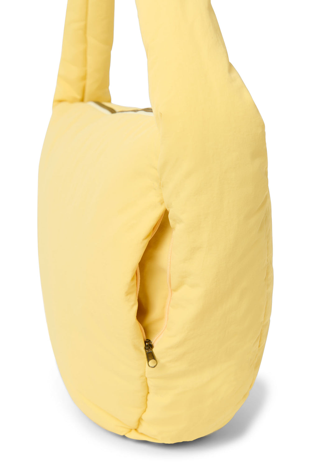 Textured Puffy Cross Body Bag | Butter Yellow