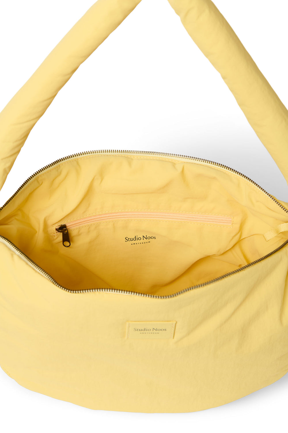 Textured Puffy Cross Body Bag | Butter Yellow