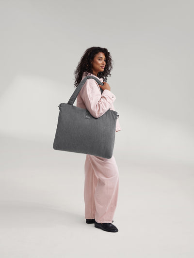 Denim Diaper Bag | Grey