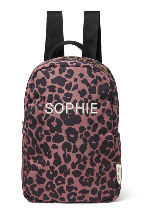 Puffy Mini Backpack | Red Leopard