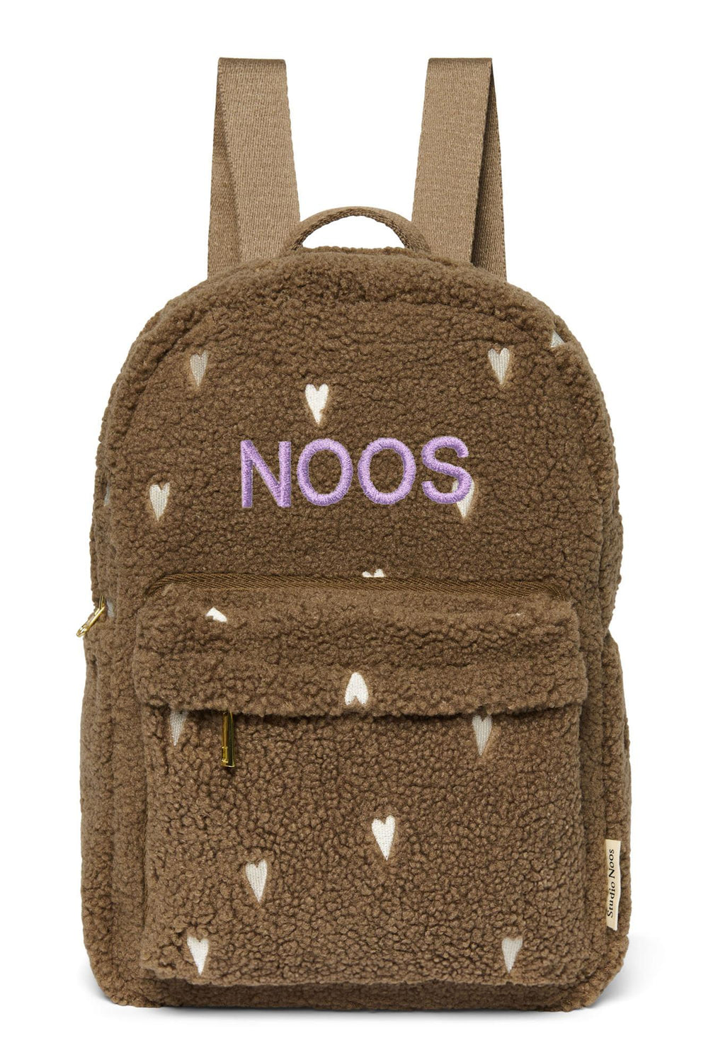Teddy Midi Backpack | Brown Hearts