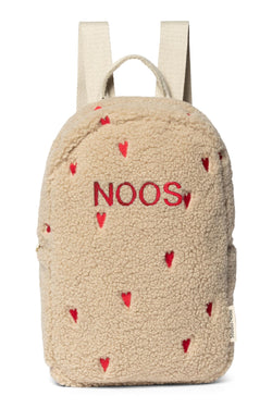 Teddy Mini Backpack | Ecru Hearts