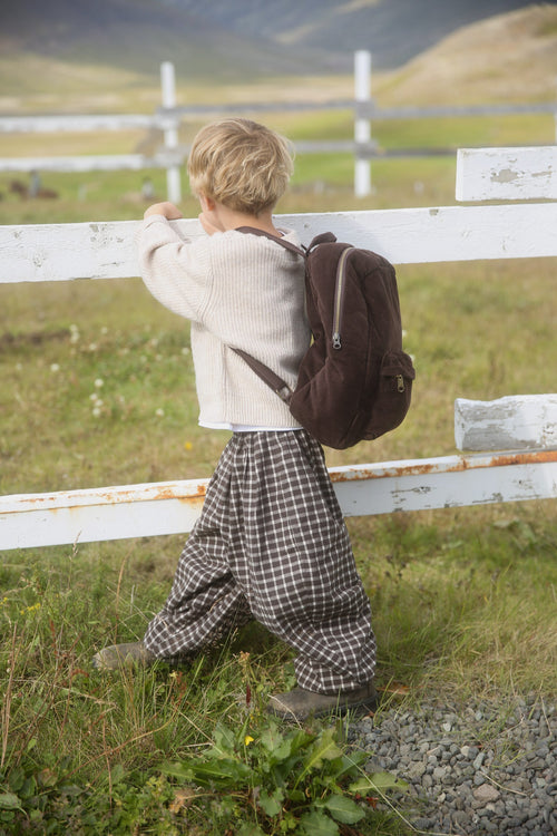 Rib Puffy Midi Rugzak | Donkerbruin