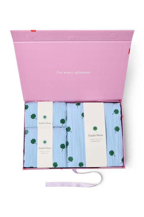 Lichtblauwe Hydrofiele Doeken Gift Set