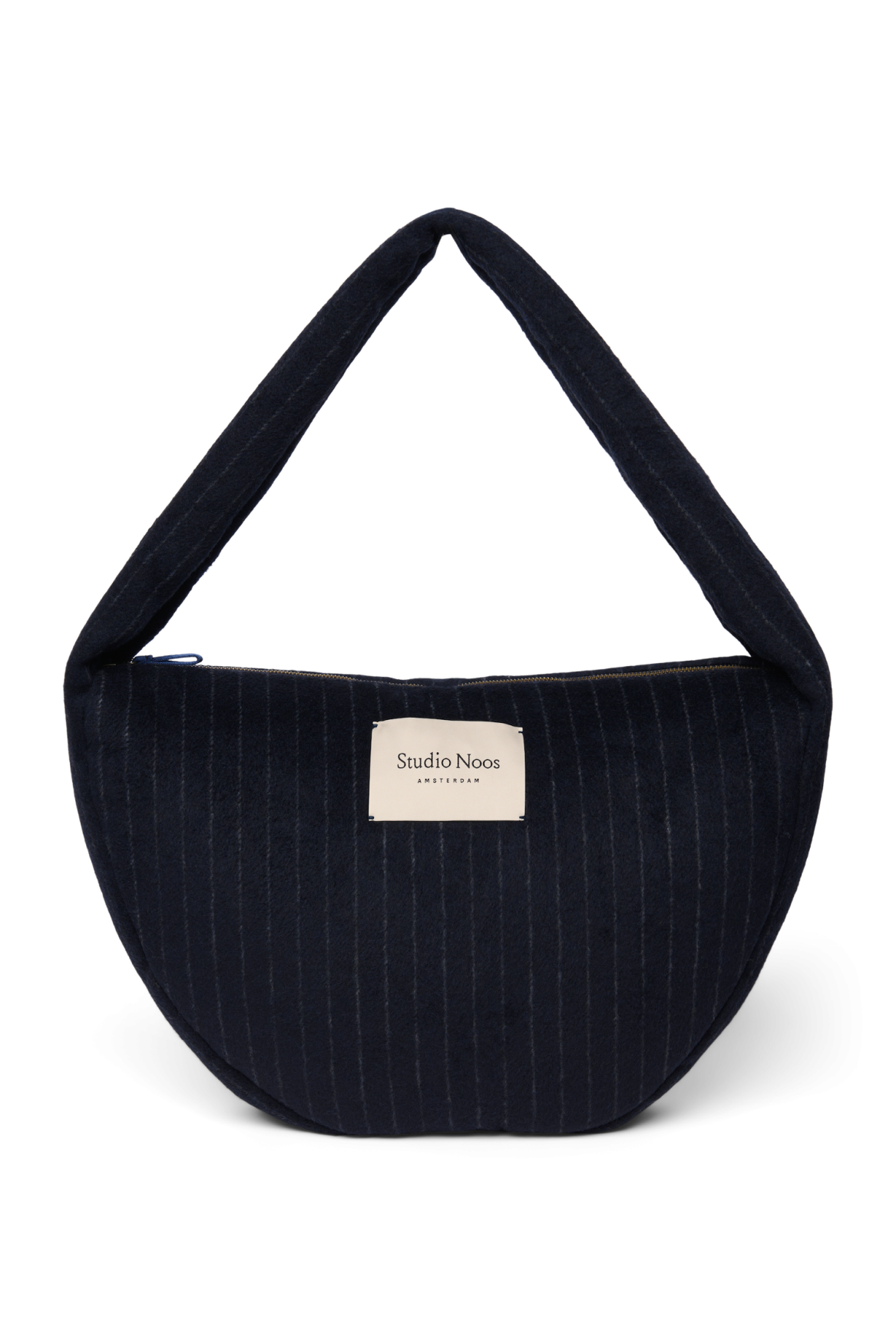 Flannel Chalkstripe Cross Body Bag | Dark Blue