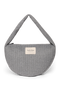 Flannel Chalkstripe Cross Body Bag | Light Grey