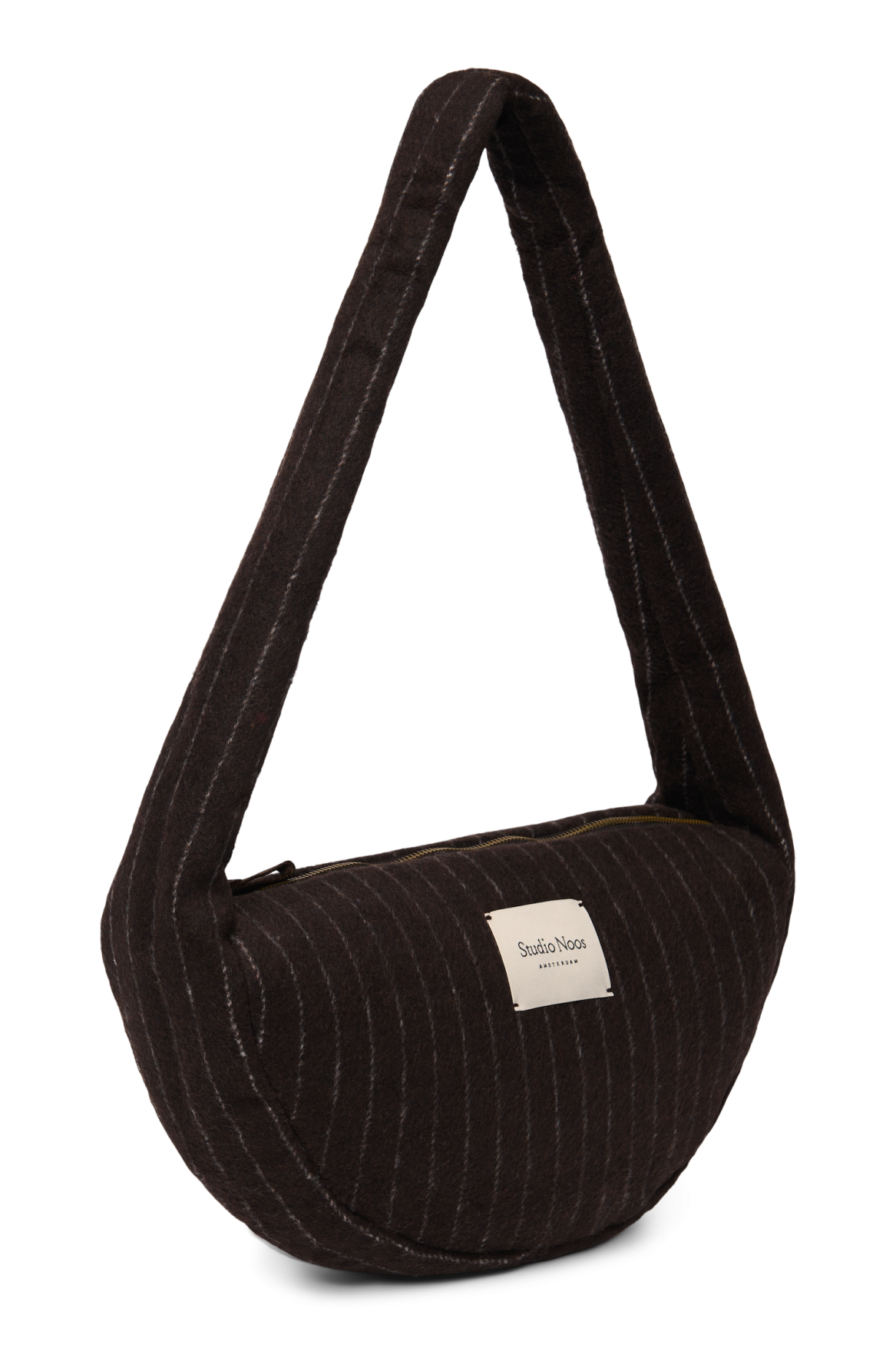 Flannel Chalkstripe Mini Cross Body Bag | Brown