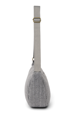 Flannel Chalkstripe Adult Fanny Pack | Light Grey