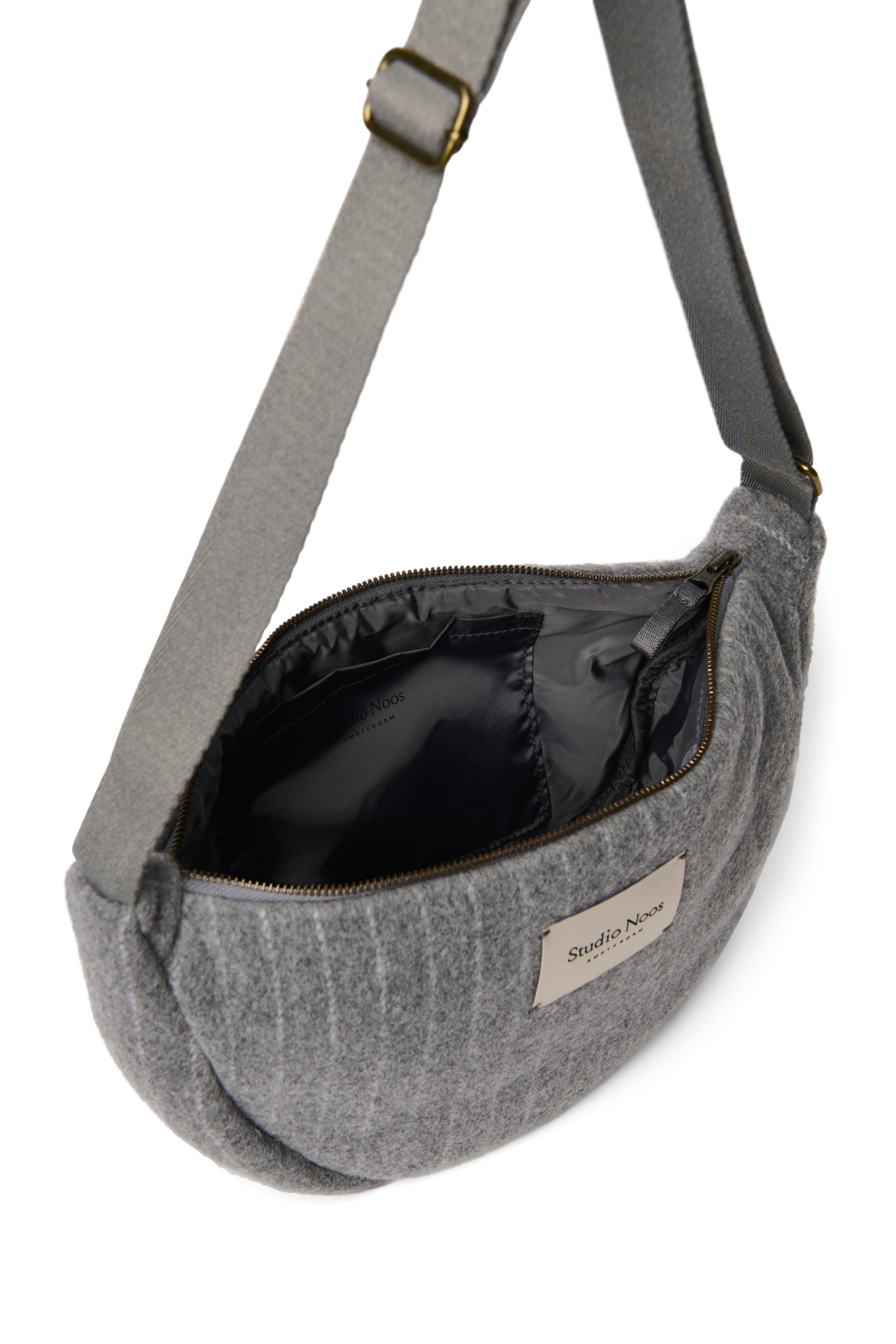 Flannel Chalkstripe Adult Fanny Pack | Light Grey