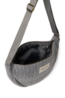 Flannel Chalkstripe Adult Fanny Pack | Light Grey