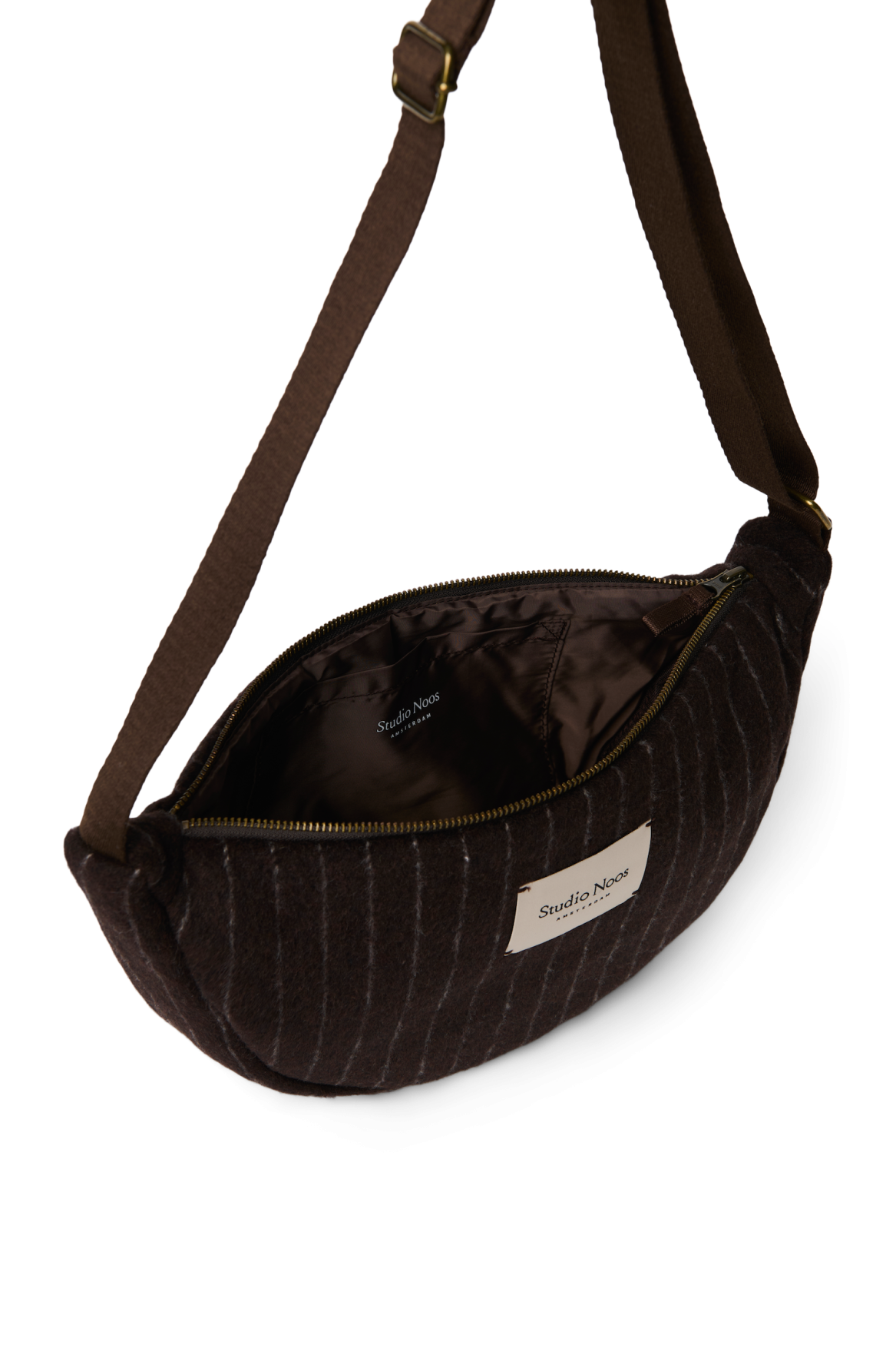 Flannel Chalkstripe Adult Fanny Pack | Brown