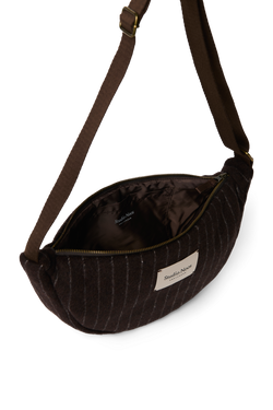 Flannel Chalkstripe Adult Fanny Pack | Brown