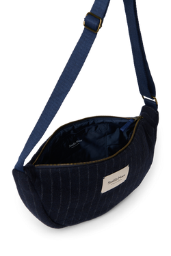 Flannel Chalkstripe Adult Fanny Pack | Dark Blue