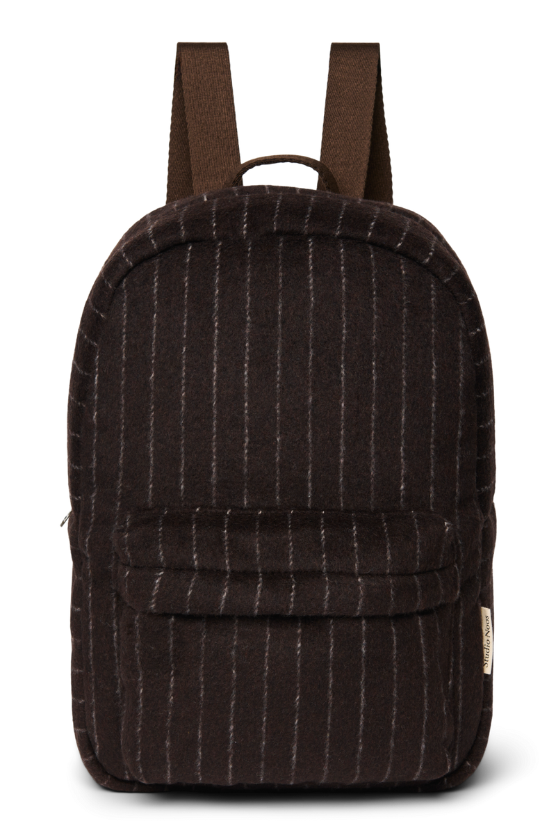 Flannel Chalkstripe Midi Backpack, Brown