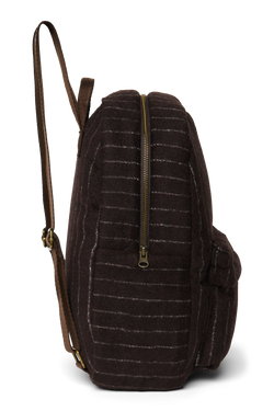 Flannel Chalkstripe Midi Backpack | Brown
