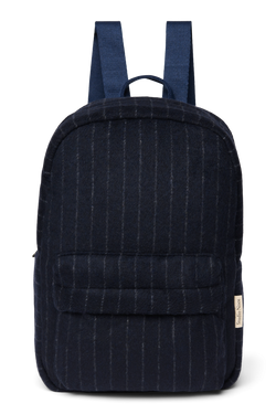 Flannel Chalkstripe Midi Backpack | Dark Blue