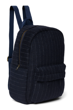 Flannel Chalkstripe Midi Backpack | Dark Blue