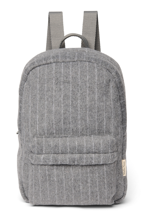 Flannel Chalkstripe Midi Backpack | Light Grey