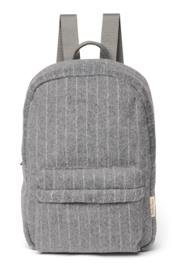 Flannel Chalkstripe Midi Backpack | Light Grey