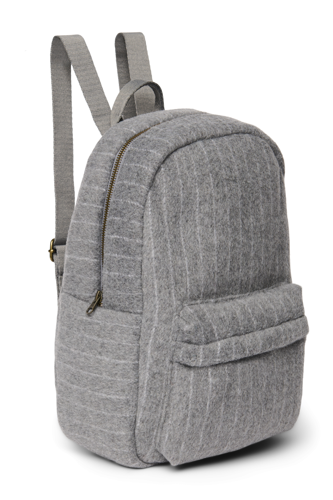 Flannel Chalkstripe Midi Backpack | Light Grey