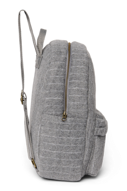 Flannel Chalkstripe Midi Backpack | Light Grey