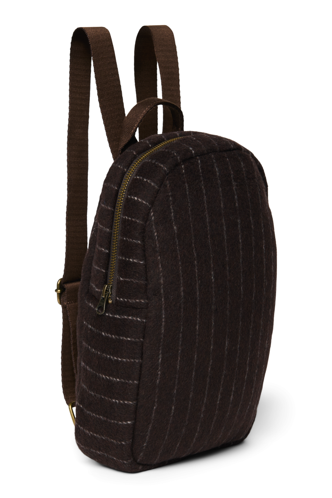 Flannel Chalkstripe Mini Backpack | Brown