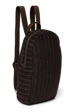 Flannel Chalkstripe Mini Backpack | Brown
