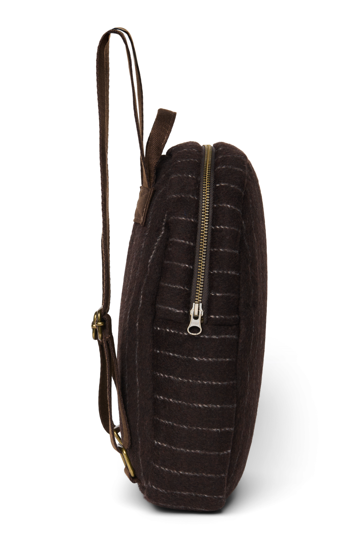 Flannel Chalkstripe Mini Backpack | Brown