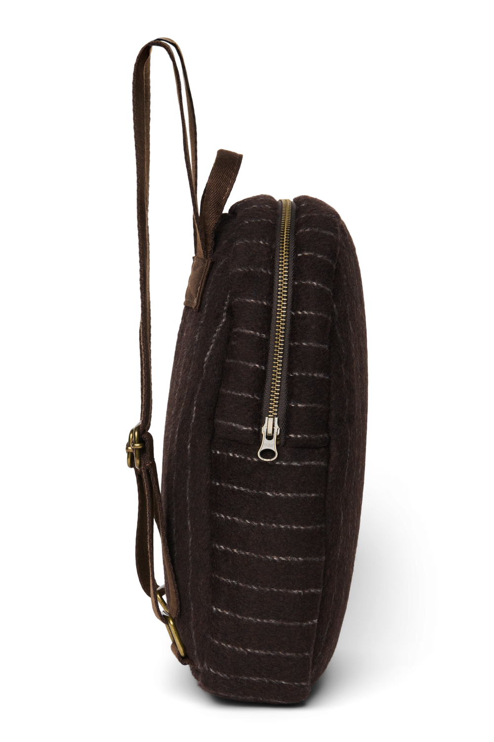 Flannel Chalkstripe Mini Backpack | Brown