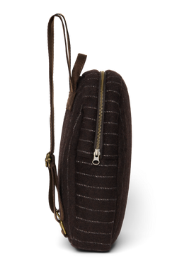 Flannel Chalkstripe Mini Backpack | Brown