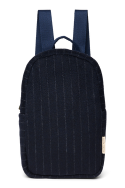 Flannel Chalkstripe Mini Backpack | Dark Blue
