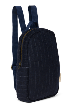Flannel Chalkstripe Mini Backpack | Dark Blue