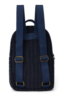 Flannel Chalkstripe Mini Backpack | Dark Blue