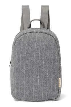 Flannel Chalkstripe Mini Backpack | Light Grey