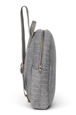Flannel Chalkstripe Mini Backpack | Light Grey