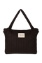 Flannel Chalkstripe Diaper Bag | Brown