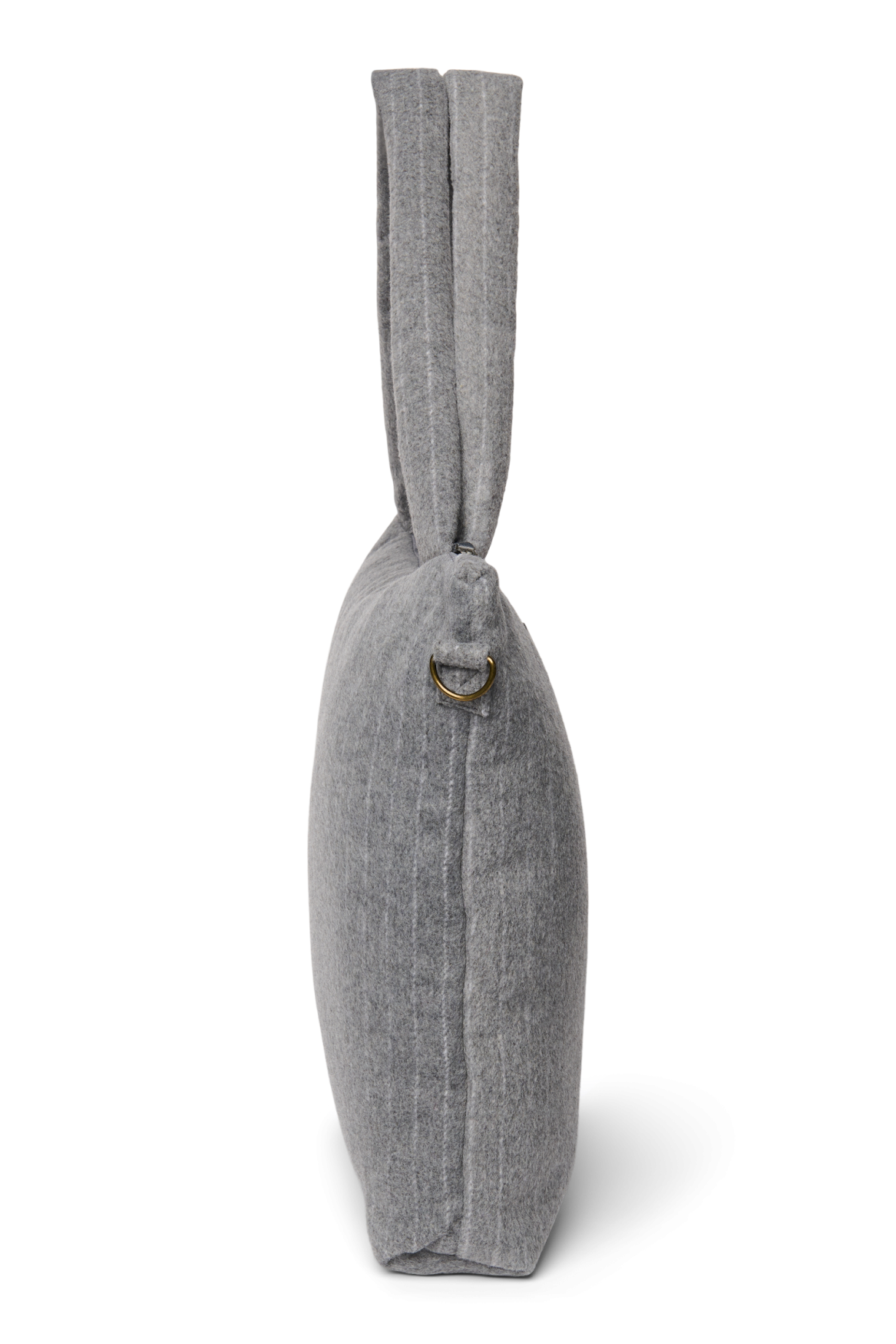 Flannel Chalkstripe Diaper Bag | Light Grey