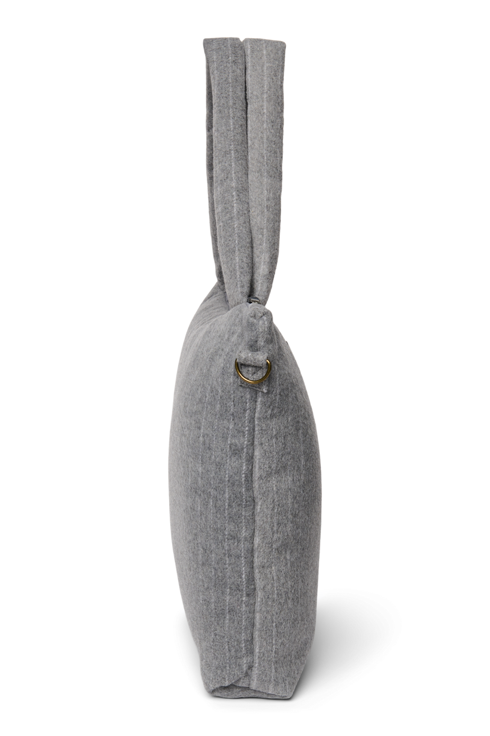 Flannel Chalkstripe Diaper Bag | Light Grey