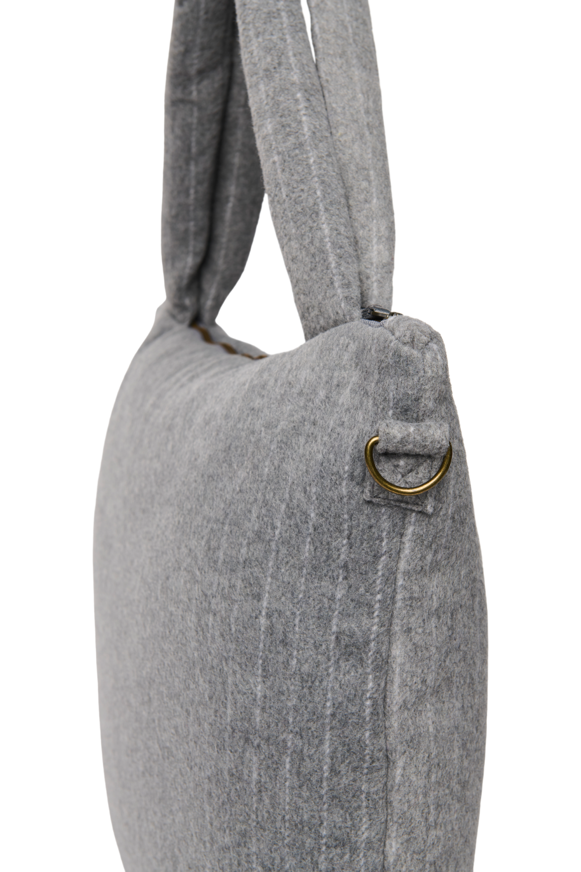 Flannel Chalkstripe Diaper Bag | Light Grey
