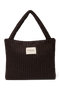 Flannel Chalkstripe Mom Bag | Brown