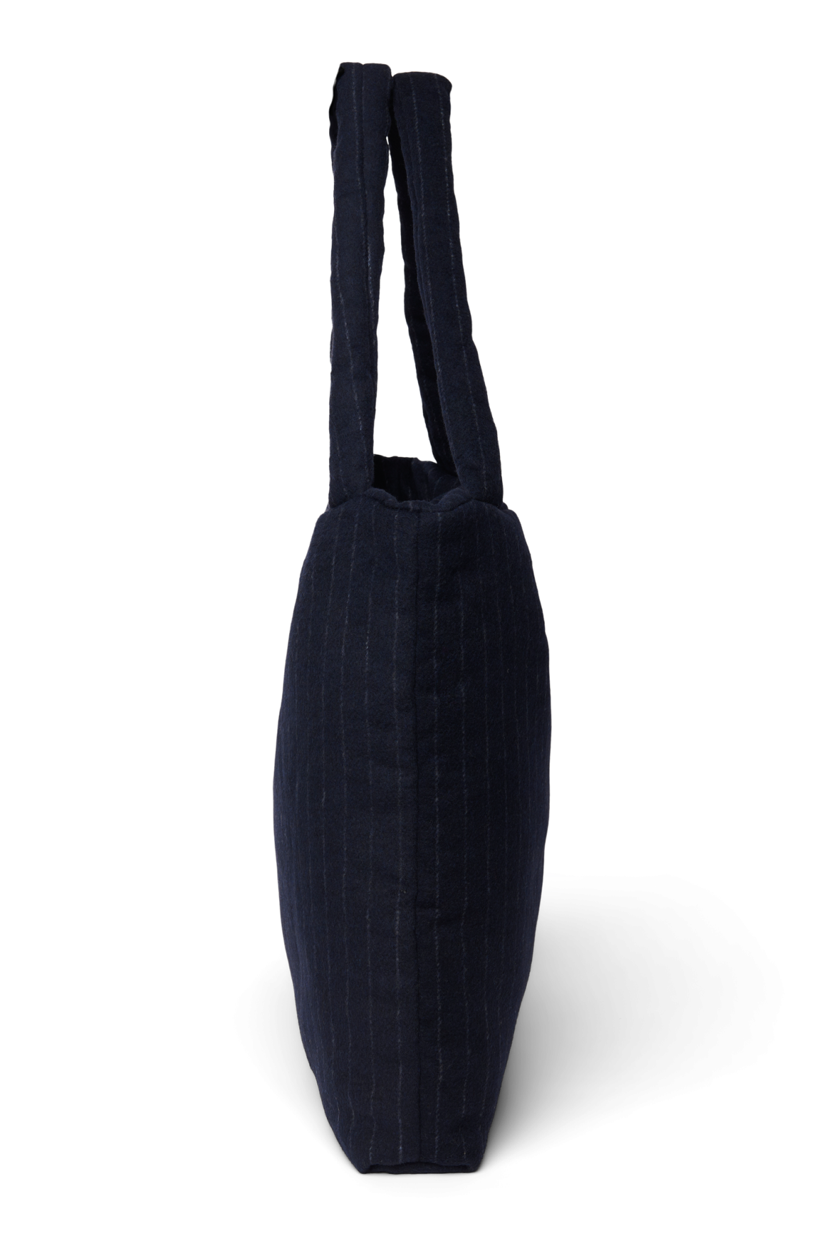 Flannel Chalkstripe Mom Bag | Dark Blue