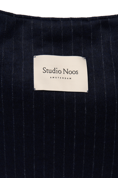 Flannel Chalkstripe Mom Bag | Dark Blue