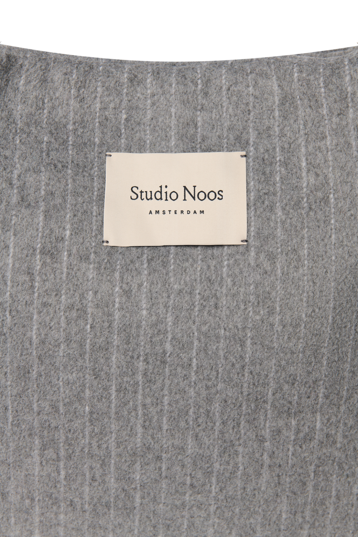 Flannel Chalkstripe Mom Bag | Light Grey