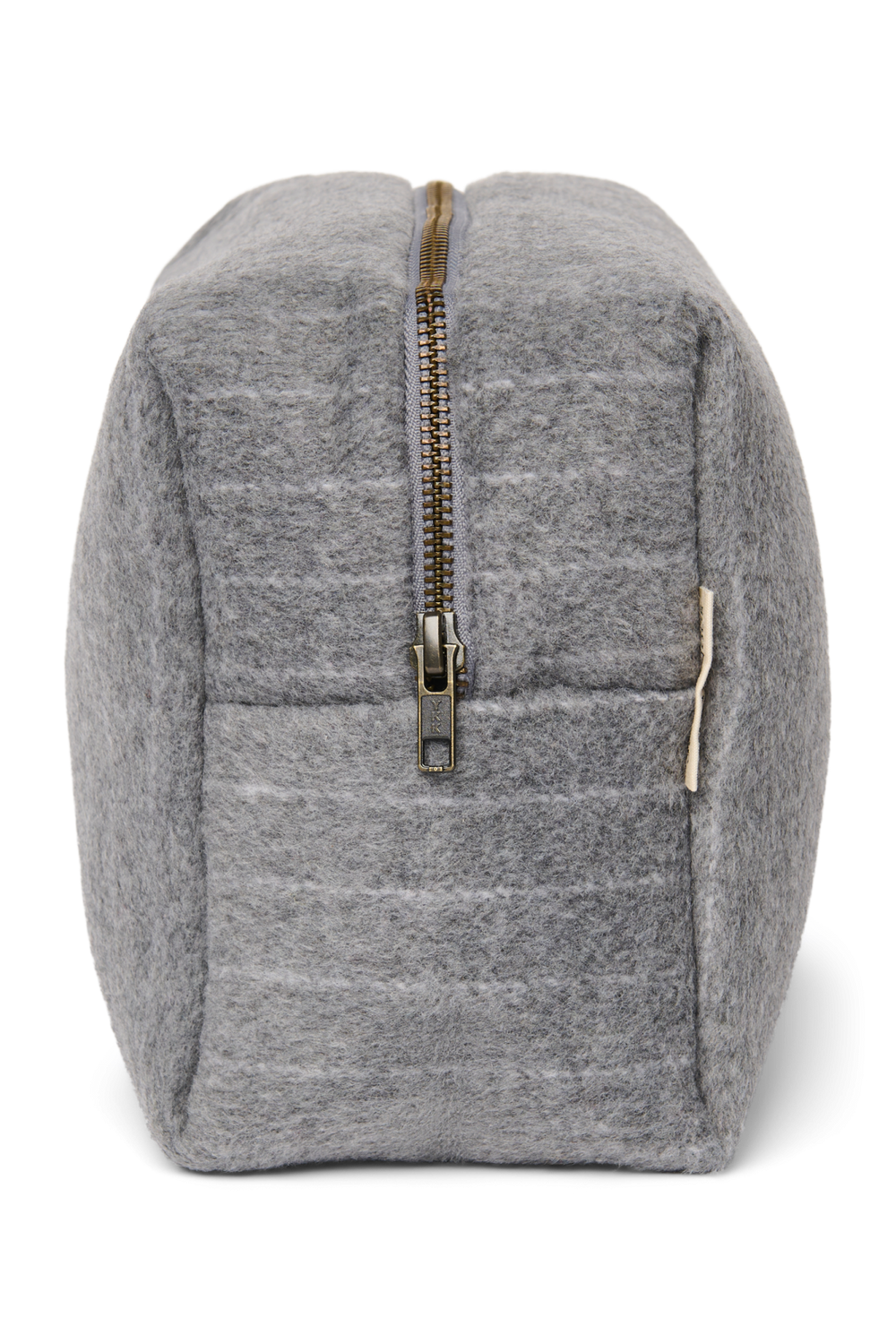Flannel Chalkstripe Toiletry Bag | Light Grey