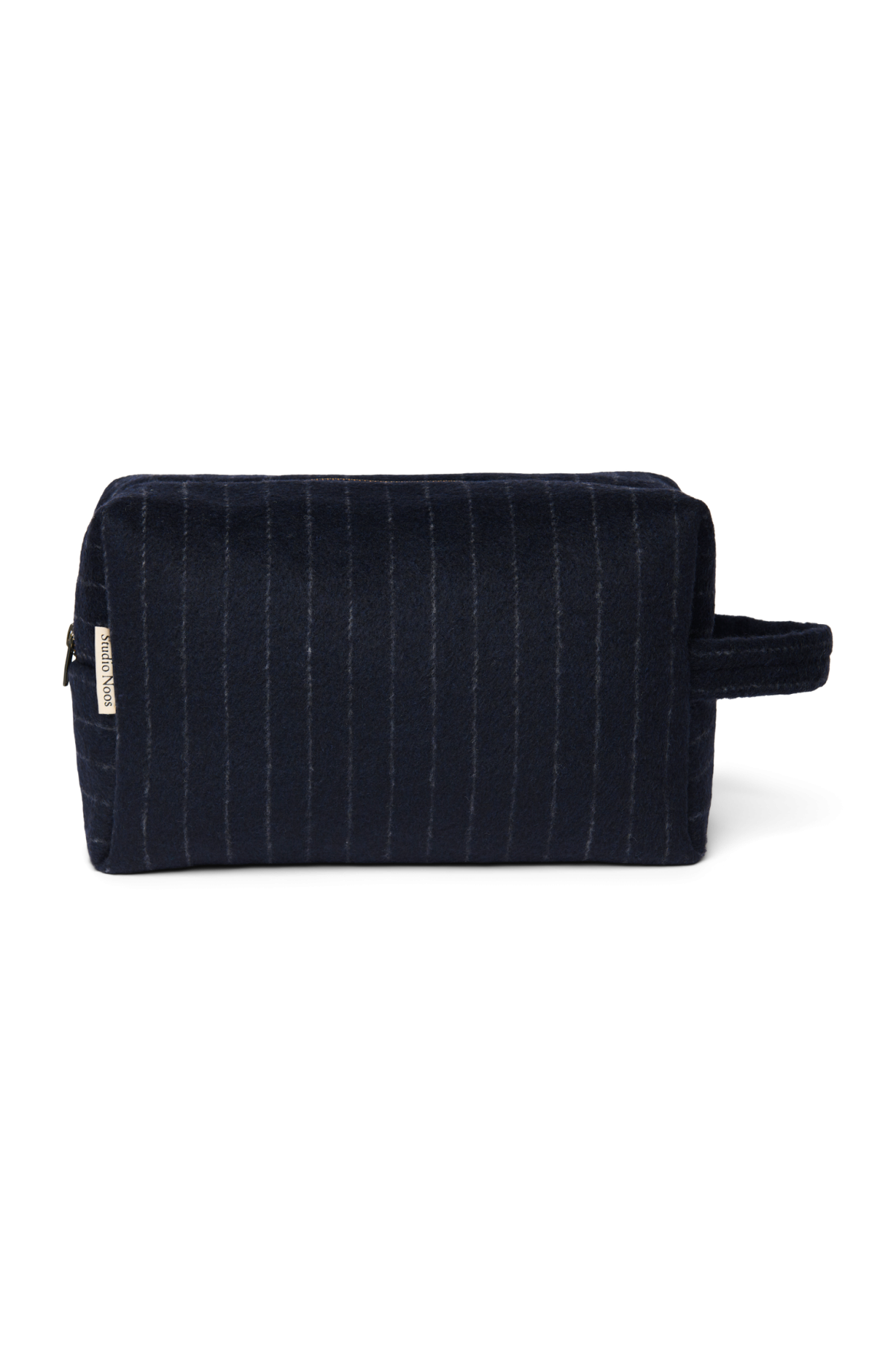 Flannel Chalkstripe Toiletry Bag | Dark Blue