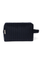 Flannel Chalkstripe Toiletry Bag | Dark Blue