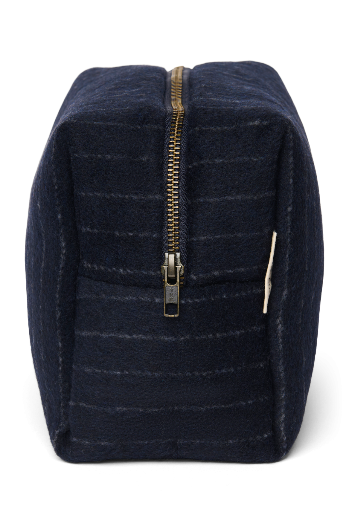 Flannel Chalkstripe Toiletry Bag | Dark Blue